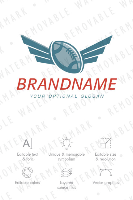 Template #75354 American Football Webdesign Template - Logo template Preview