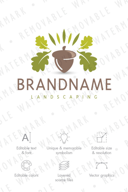 Template #75359 Leaf Oak Webdesign Template - Logo template Preview