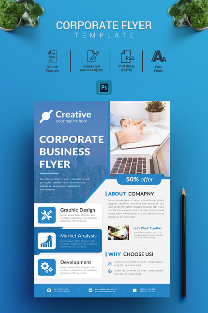Template #75388 Artistic Blue Webdesign Template - Logo template Preview