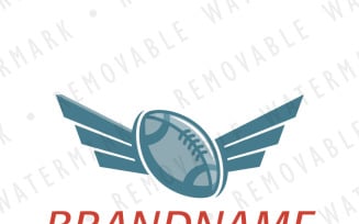 American Football Wings Logo Template