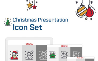 Christmas Presentation PowerPoint Icon Set