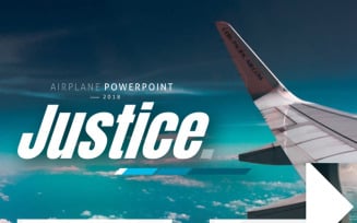Justice - Airplane PowerPoint template