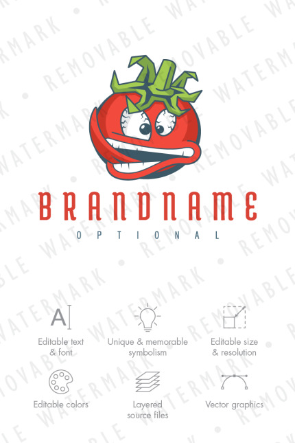 Template #75442 Vegetable Food Webdesign Template - Logo template Preview