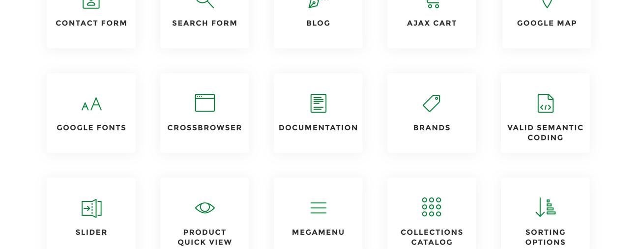 чистая современная тема bootstrap shopify