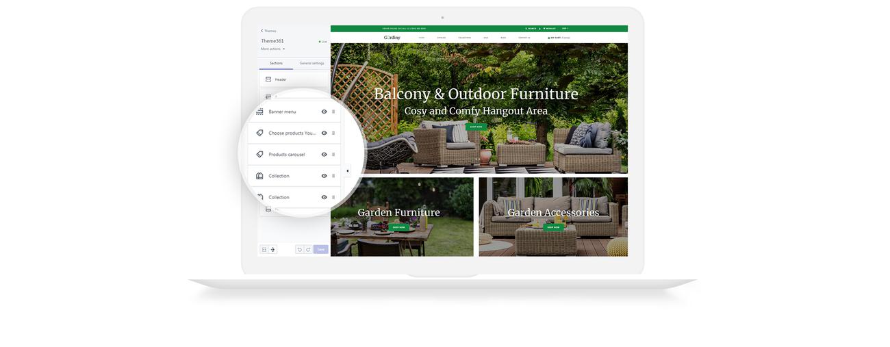 чистая современная тема bootstrap shopify
