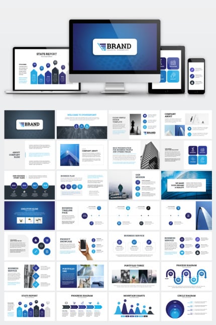 Template #75489 Powerpoint Business Webdesign Template - Logo template Preview