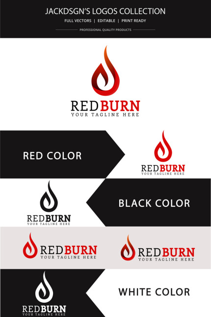 Template #75498 Red Fire Webdesign Template - Logo template Preview