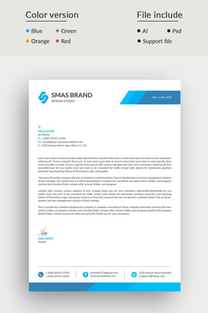 Template #75501 Letterhead Brand Webdesign Template - Logo template Preview