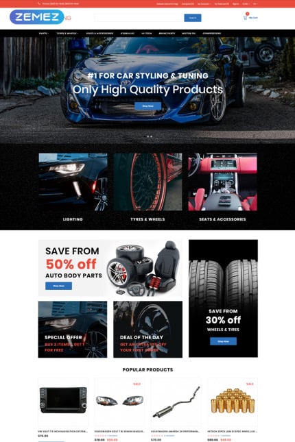 Template #75566 Car Ecommerce Webdesign Template - Logo template Preview