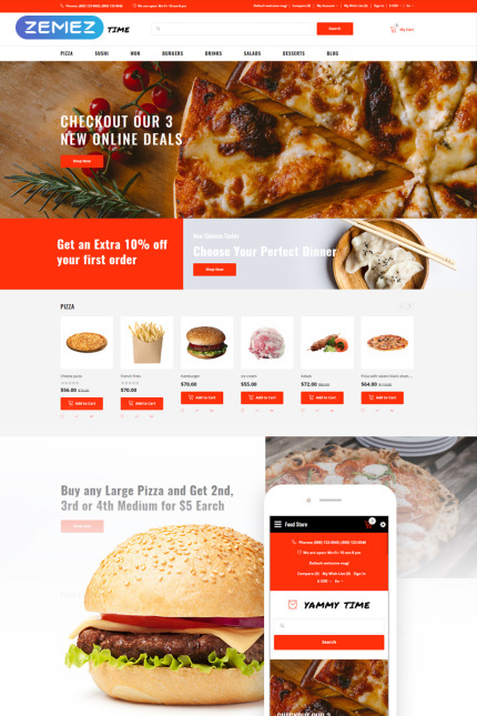Template #75567 Ecommerce Food Webdesign Template - Logo template Preview