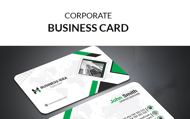 Business Idea Corporate Business Card - Corporate Identity Template