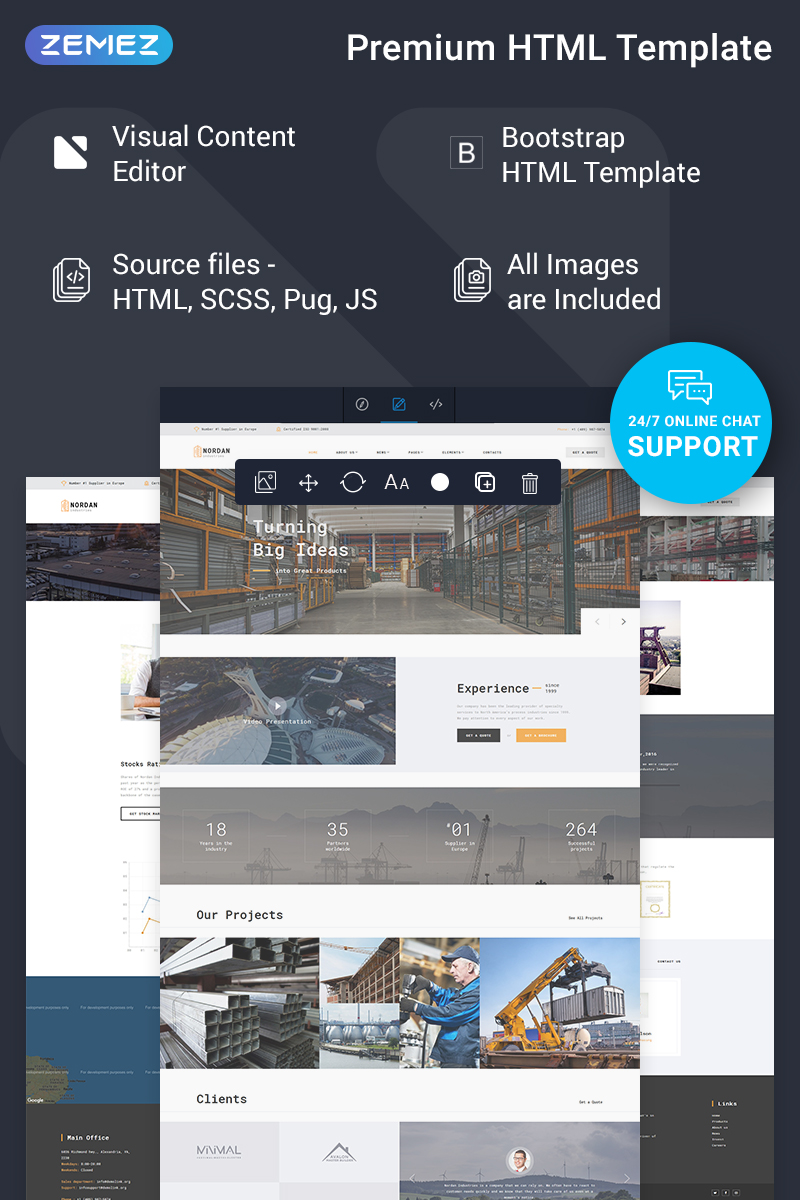 Nordan - Industrial Ready-to-Use Modern Novi HTML №75534