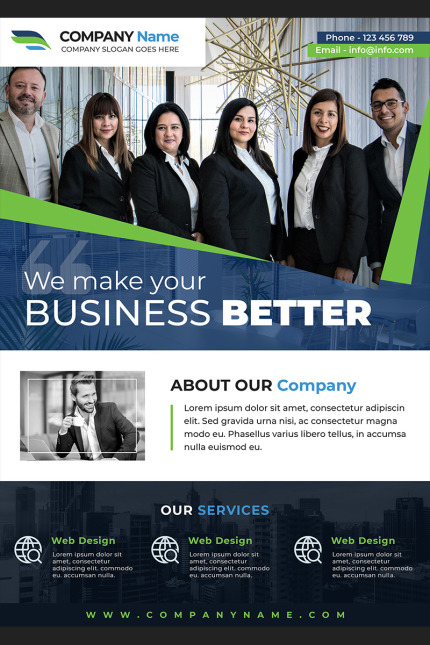 Template #75612 Business Flyer Webdesign Template - Logo template Preview