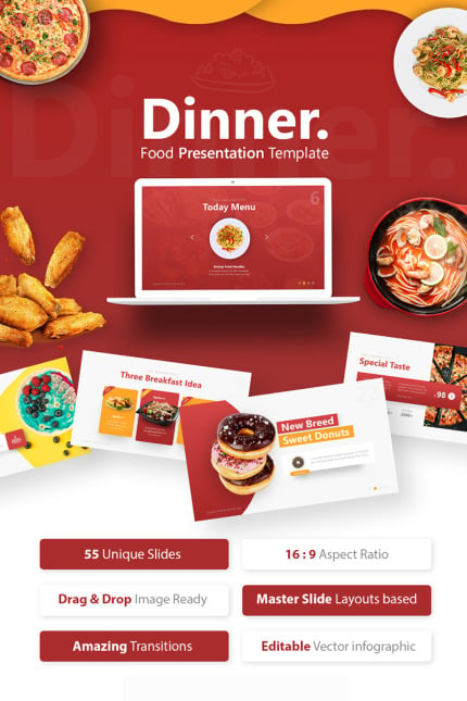Template #75655 Food Presentation Webdesign Template - Logo template Preview
