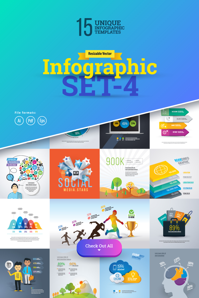 Elementos De Infografía "Business Set-04" #75623 - captura de pantalla