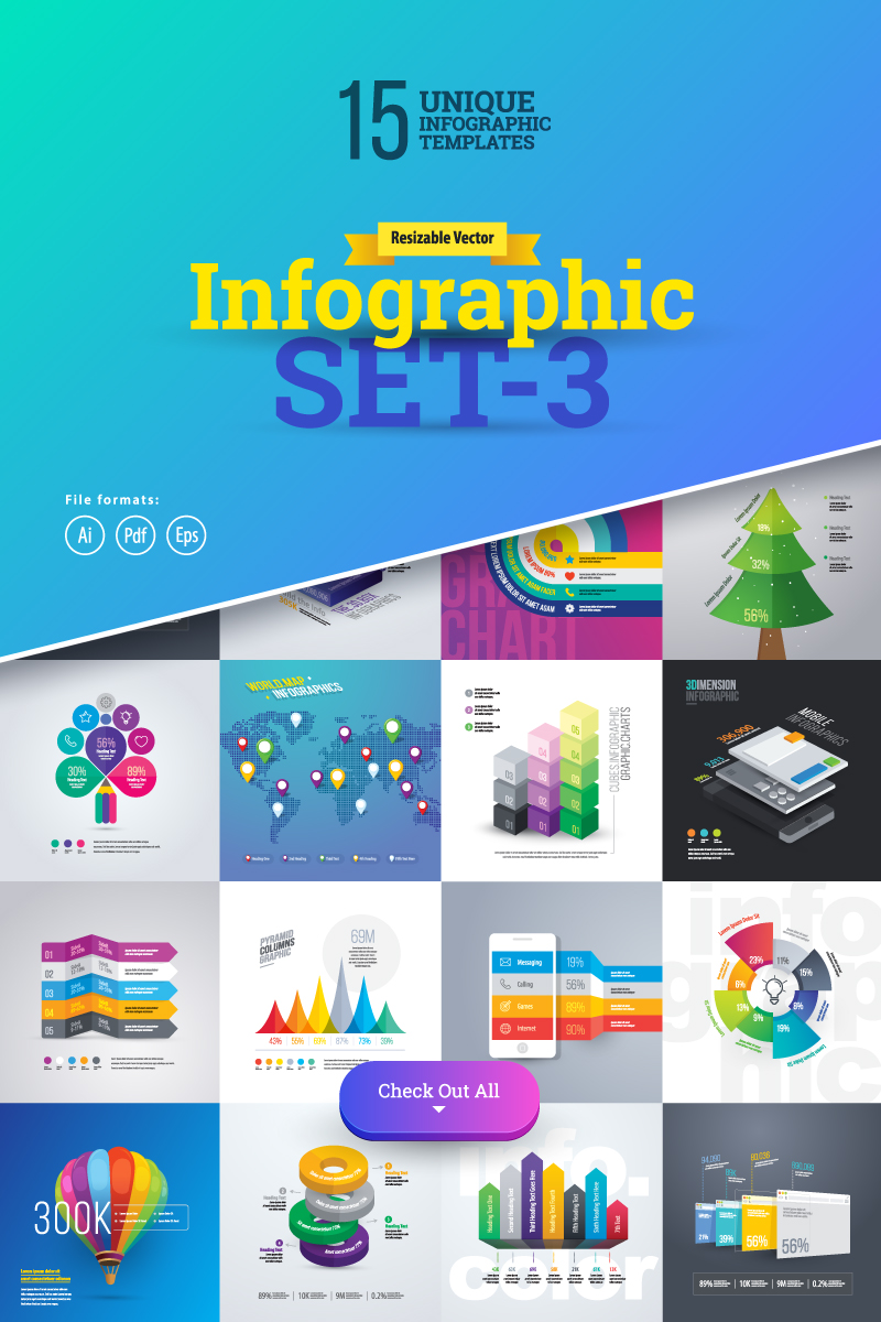 Prvky infografiky "3D Business Set-03" #75624 - screenshot