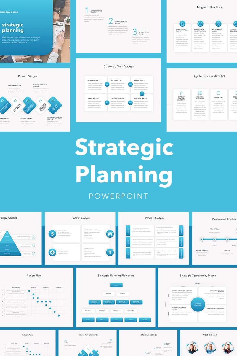 Strategic Planning PowerPoint Template 75641