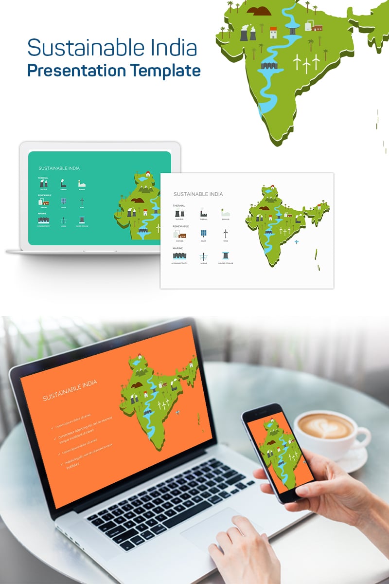 "Sustainable India" PowerPoint Template №75631 - screenshot