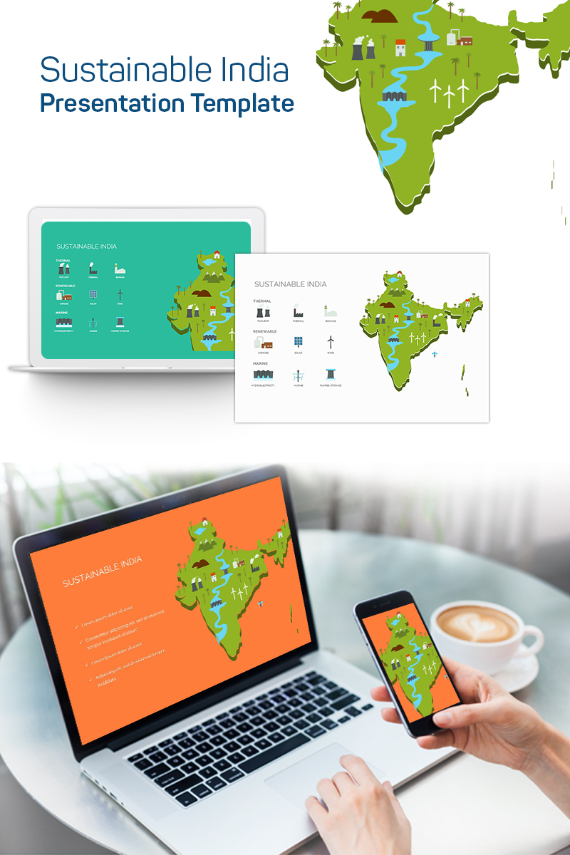 Szablon PowerPoint Sustainable India #75631 - zrzut ekranu