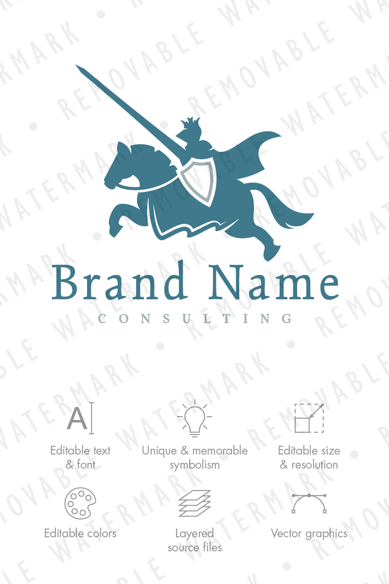 tournament knight logo template