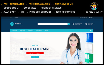 Wellness Medicine & Sanitizer Store PrestaShop Theme