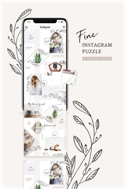 Template #75730 Instagram Instapuzzle Webdesign Template - Logo template Preview