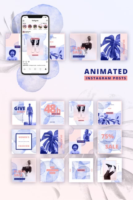 Template #75731 Animation Instagram Webdesign Template - Logo template Preview