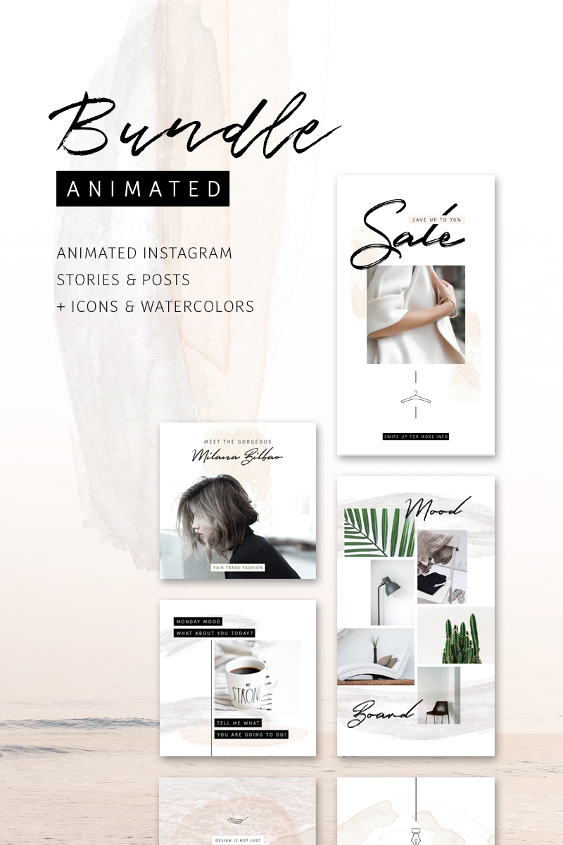 website template 75739 animated instagram post custom photoshop animation templates