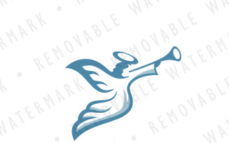 Angel with Trumpet Logo Template