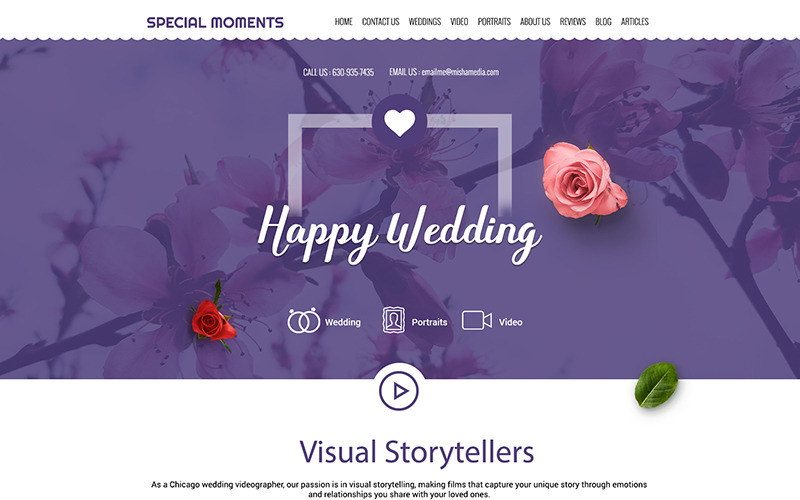 SpecialMoments - Multipurpose Wedding Photography PSD Template