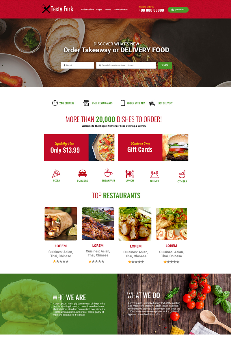 Testyfork - Multipurpose Restaurant Psd Template #75753