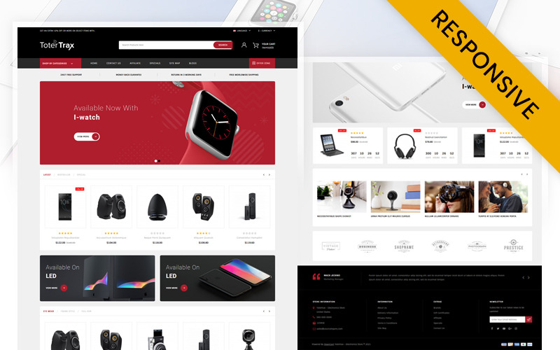 Totertrax Electronics Store OpenCart Template