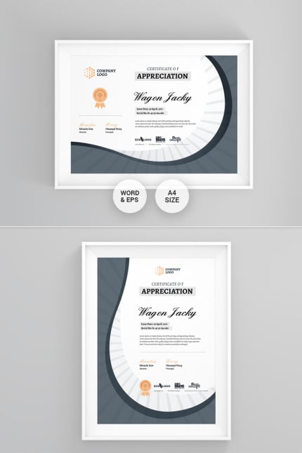 Template #75896 Certificate Achievement Webdesign Template - Logo template Preview