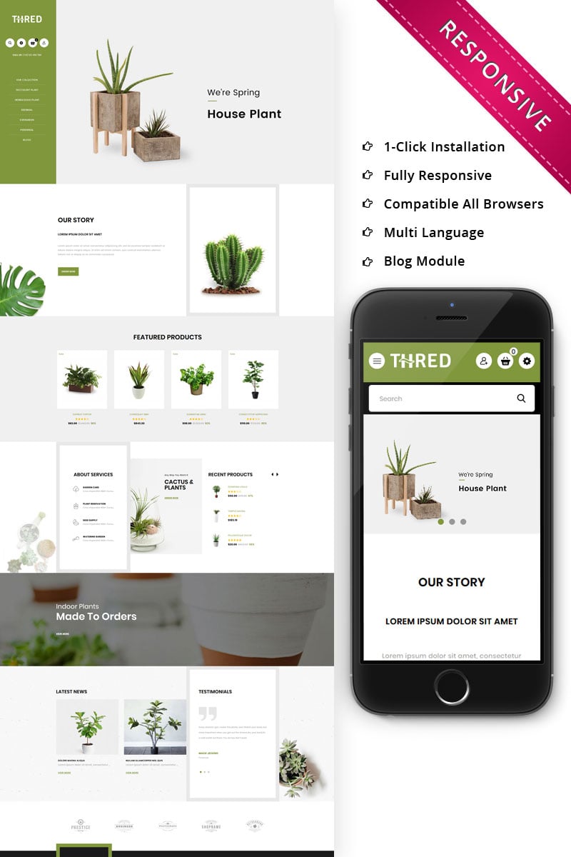Thred Plant Responsive Opencart Template Thred Plant Responsive Opencart Template