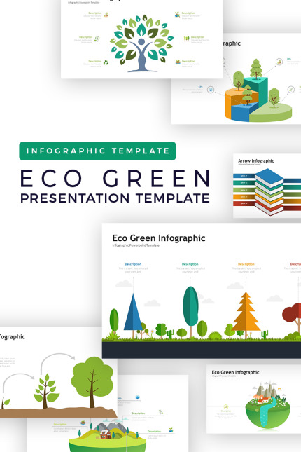 Template #75936 Green Infographic Webdesign Template - Logo template Preview