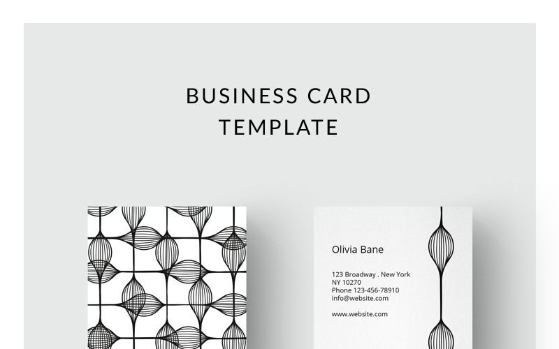 Black Pattern Business Card - Corporate Identity Template