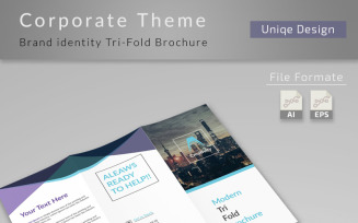 Clean and Creative Trifold Brochure - Corporate Identity Template