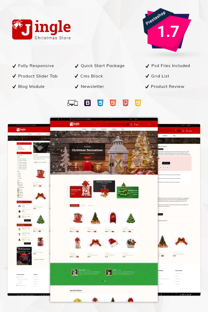 Jingle Gift Store PrestaShop Theme