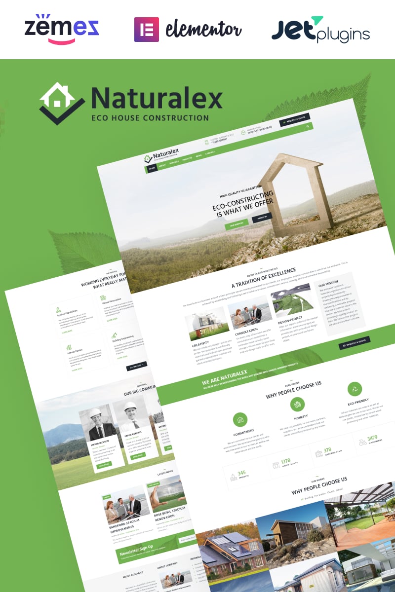 Naturalex - Construction Multipurpose Classic Elementor WordPress Theme - screenshot