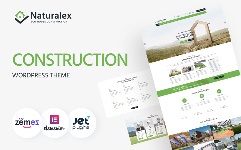 Naturalex - Construction Multipurpose Classic WordPress Elementor Theme WordPress Theme