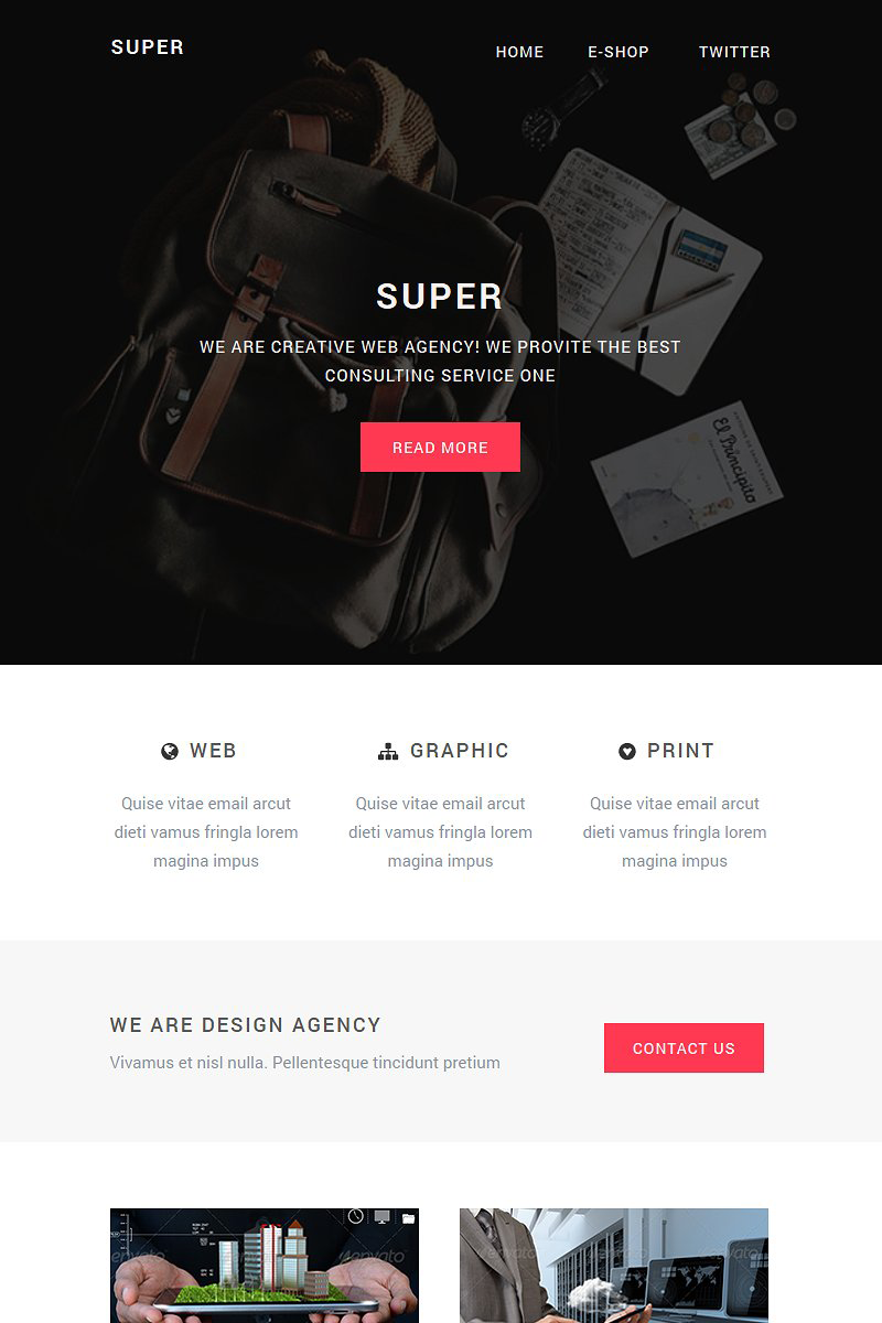 Newsletter šablona "Super - Resposive Email Template with Builder" #75925