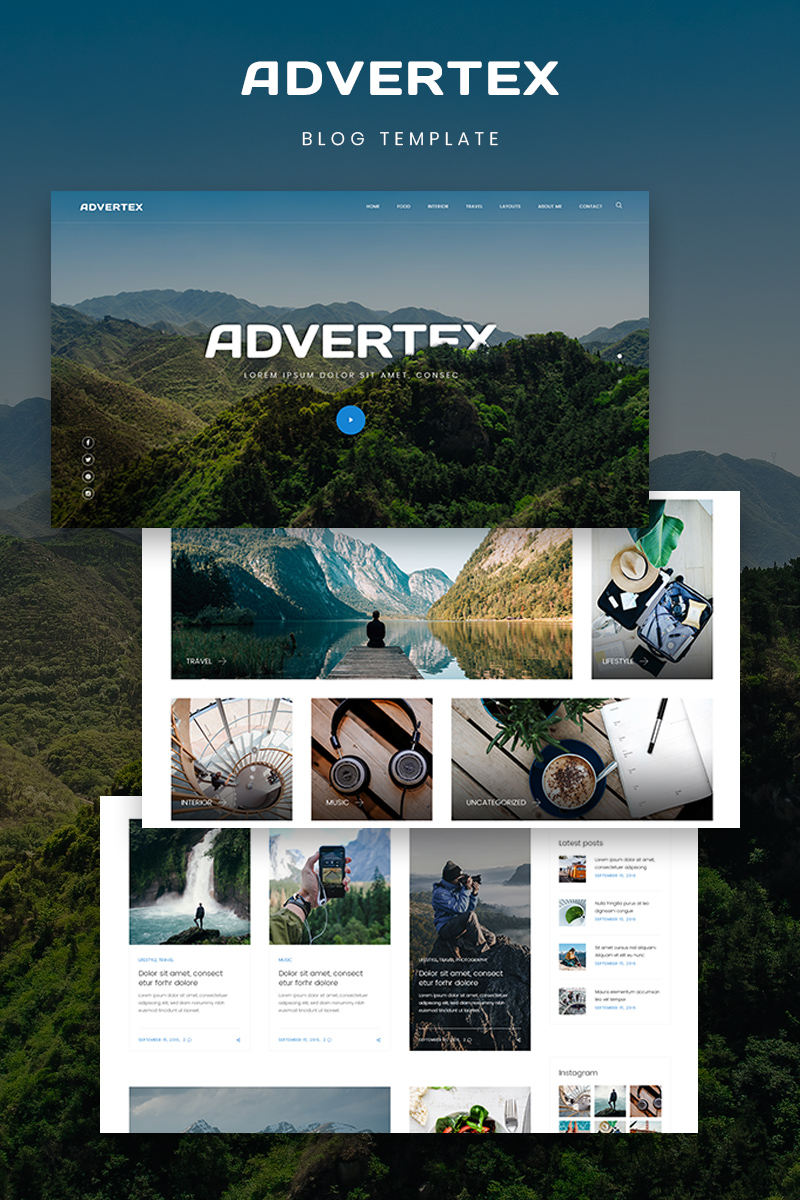 WordPress motiv "Advertex - Travel Personal Blog" #75955
