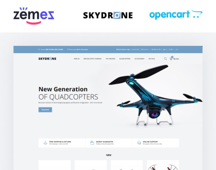 Skydrones - Quadcopter Responsive Elegant OpenCart Template