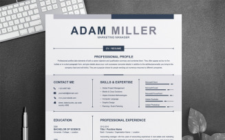 Adam Miller Clean & Creative Resume Template