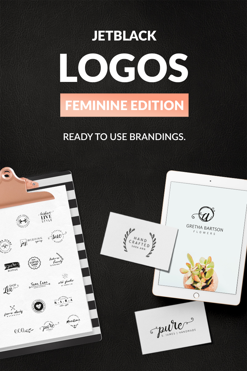 30 Premade Logos – Feminine Edition Template de Logotipo №76099