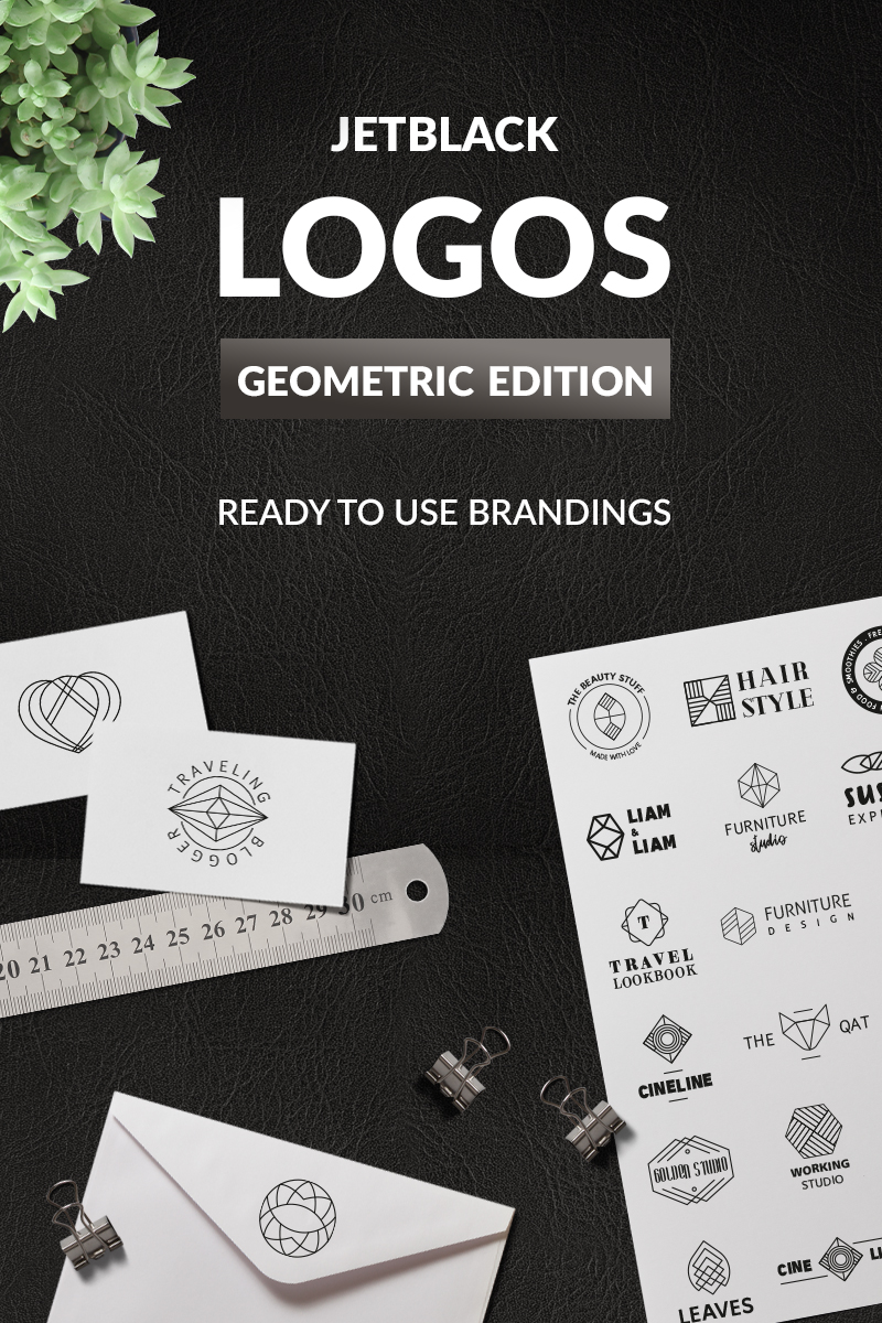 30 Premade Logos – Geometric Edition Template de Logotipo №76096