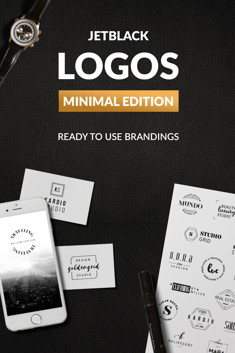 30 Premade Logos - Minimal Edition Template de Logotipo №76094