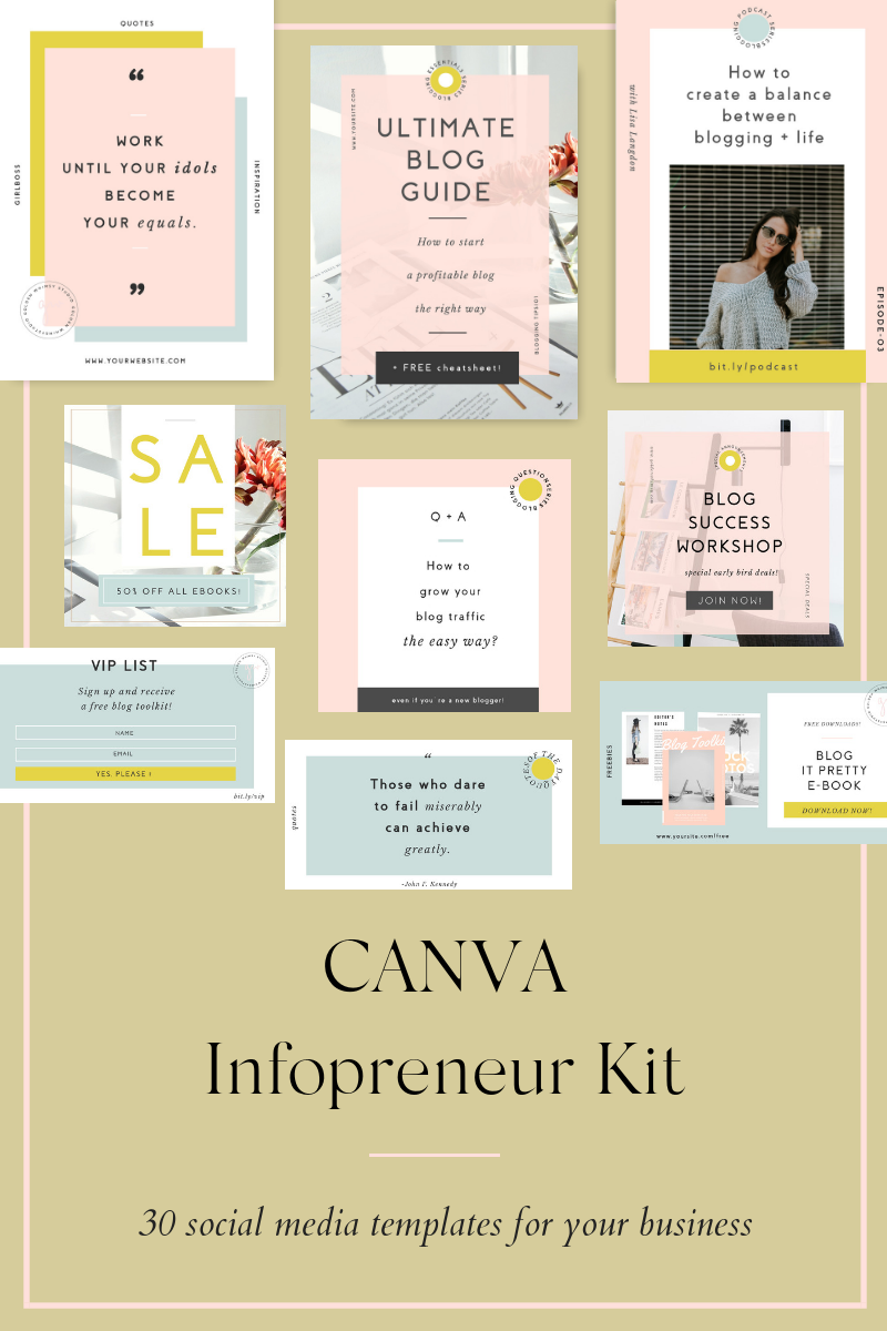 CANVA Infopreneur Kit Social Media Template