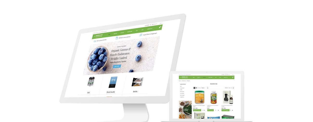 питание отзывчивая простая тема shopify