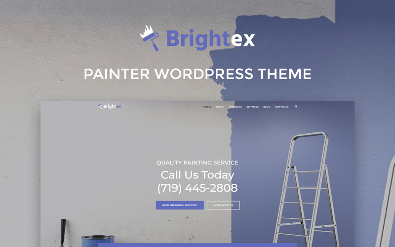 Brightex - Painting Services Multipurpose Classic WordPress Elementor Theme WordPress Theme